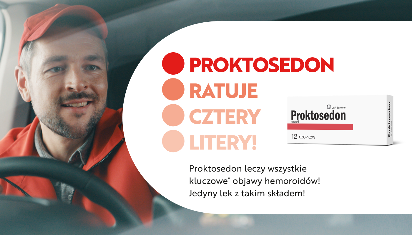PROKTOSEDON RATUJE CZTERY LITERY