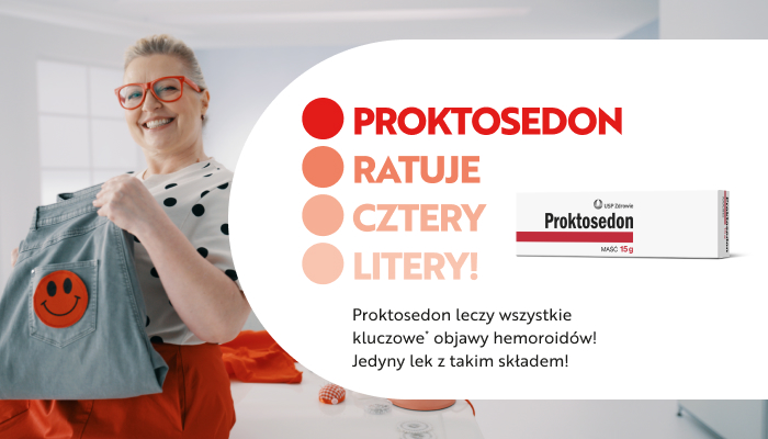 PROKTOSEDON RATUJE CZTERY LITERY